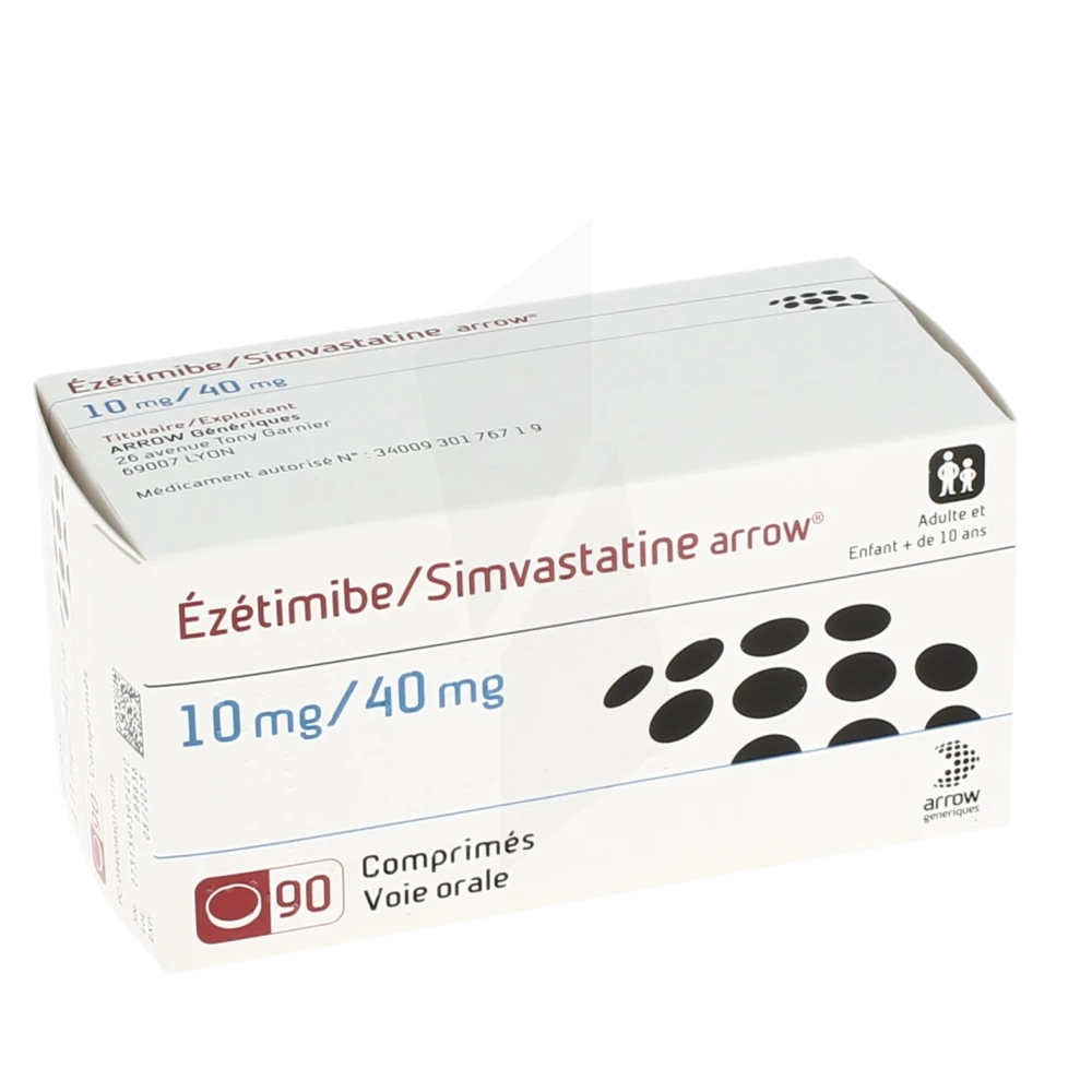 Ezetimibe/simvastatine Arrow 10 Mg/40 Mg, Comprimé