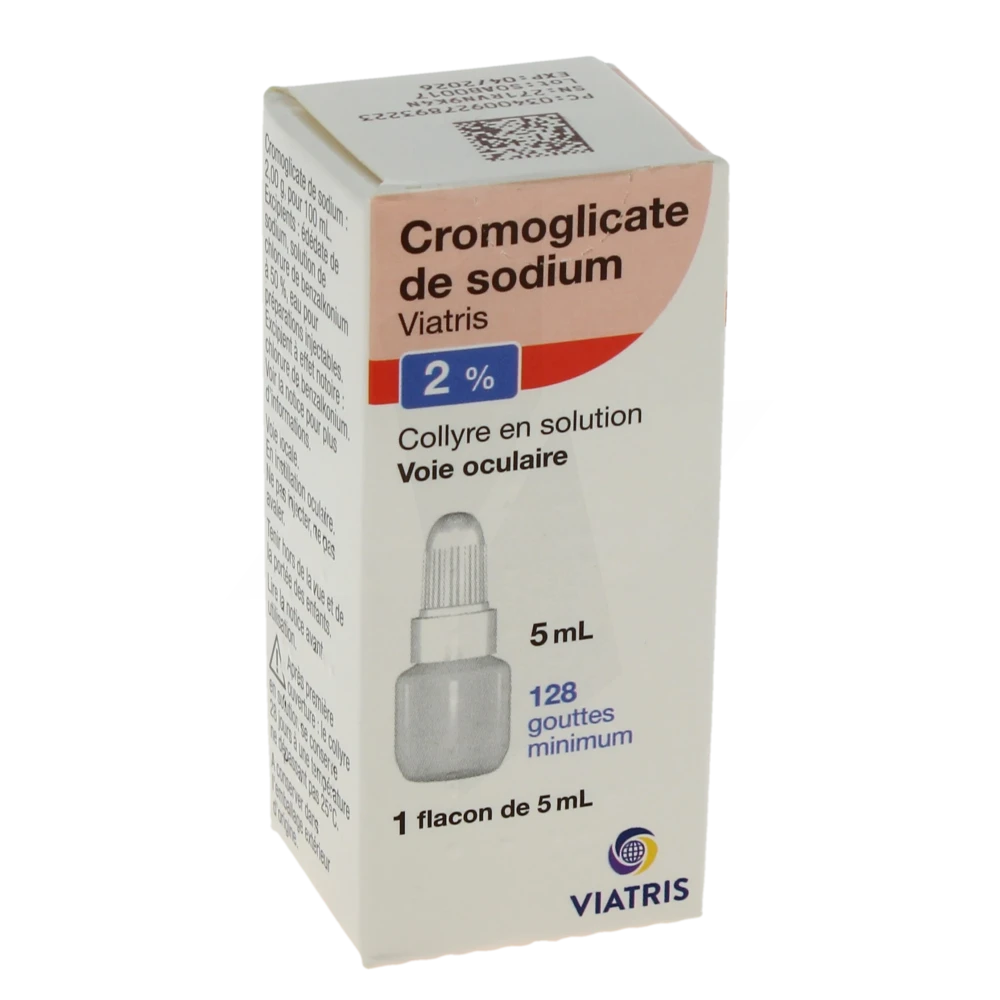 Cromoglicate De Sodium Viatris 2 %, Collyre En Solution