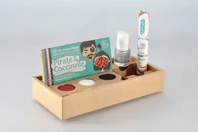 Coffret découverte Arc-en-cielKit 3 Pirate & Coccinelle* - Vernis Argent - Mascara cheveux rouge**