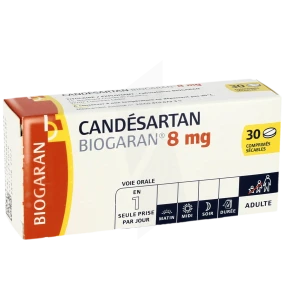 Candesartan Biogaran 8 Mg, Comprimé Sécable