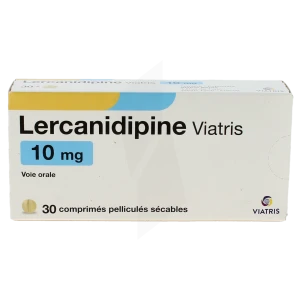 Lercanidipine Viatris 10 Mg, Comprimé Pelliculé Sécable