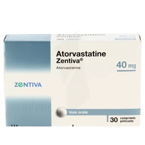 Atorvastatine Zentiva 40 Mg, Comprimé Pelliculé