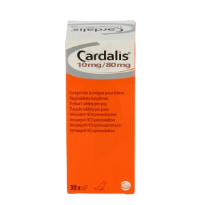 Cardalis 10 Mg/80 Mg Comprimes A Croquer Pour Chiens, Comprimé