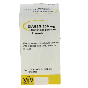 Ziagen 300 Mg, Comprimé Pelliculé