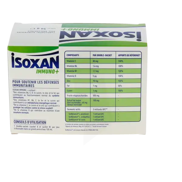 Isoxan Immuno+ Poudre à Diluer 14 Sachets Double + Gourde