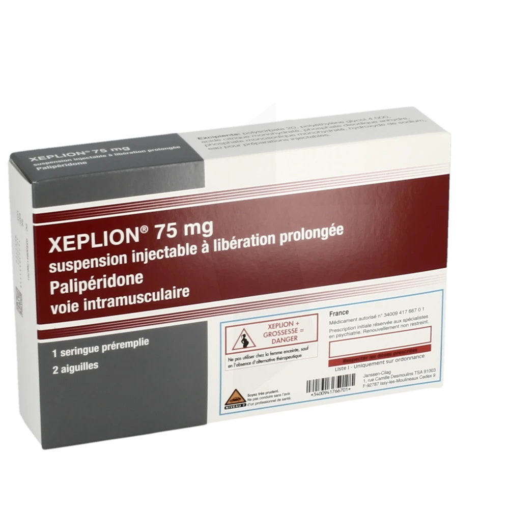 Xeplion 75 Mg, Suspension Injectable à Libération Prolongée