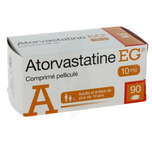 Atorvastatine Eg Labo 10 Mg, Comprimé Pelliculé