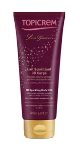 Topicrem Soins Glamours Lait Scintillant 3d Corps, Tube 200 Ml